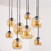 Suspension - Verre Koyoto Ambre, Clair, 8 lumières