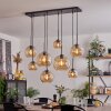 Suspension - Verre Koyoto Ambre, Clair, 8 lumières