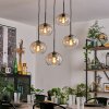 Suspension - Verre Apedo Ambre, Clair, 5 lumières