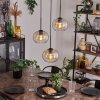Suspension - Verre Apedo Ambre, Clair, 3 lumières