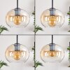 Suspension - Verre Apedo Ambre, Clair, 3 lumières