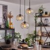 Suspension - Verre Apedo Ambre, Clair, 3 lumières