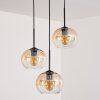 Suspension - Verre Apedo Ambre, Clair, 3 lumières