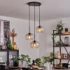 Suspension - Verre Apedo Ambre, Clair, 3 lumières