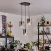 Suspension - Verre Parane Clair, Fumé, 3 lumières