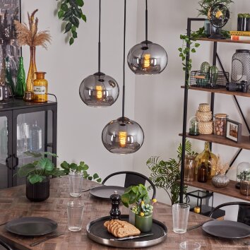 Suspension - Verre Apedo Fumé, 3 lumières