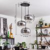 Suspension - Verre Apedo Clair, Fumé, 3 lumières