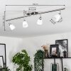 Plafonnier Holualoa LED Nickel mat, 4 lumières