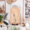 Lampe de table Bauro Écru, Noir, 2 lumières