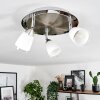 Plafonnier Holualoa LED Nickel mat, 3 lumières