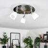 Plafonnier Holualoa LED Nickel mat, 3 lumières