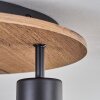Plafonnier Vouhet Brun, Couleur bois, Noir, 3 lumières