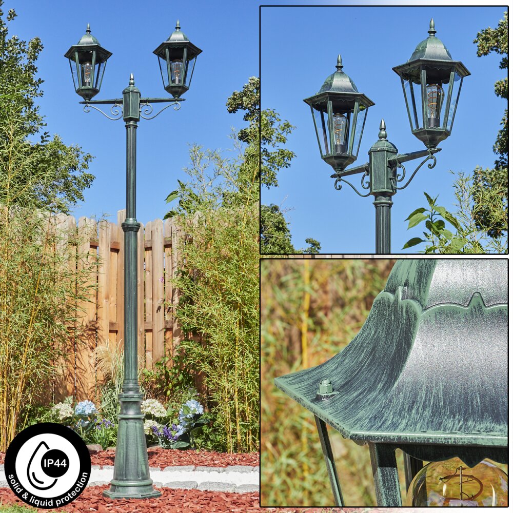 Réverbère Hongkong Vert, Noir, 2 lumières main product photo