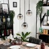 Suspension - Verre Gastor Clair, Fumé, 3 lumières