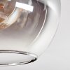 Plafonnier - Verre Koyoto Écru, Noir, 6 lumières