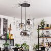 Suspension - Verre Apedo Clair, Fumé, 3 lumières
