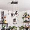 Suspension - Verre Apedo Clair, Fumé, 3 lumières