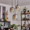 Suspension - Verre Apedo Clair, Fumé, 3 lumières