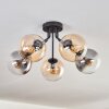 Plafonnier - Verre Gastor Ambre, Clair, Fumé, 5 lumières