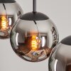 Suspension - Verre Gastor Chrome, Fumé, 5 lumières