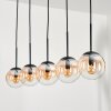 Suspension - Verre Gastor Ambre, Clair, 5 lumières