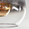 Plafonnier - Verre Koyoto Écru, Noir, 3 lumières