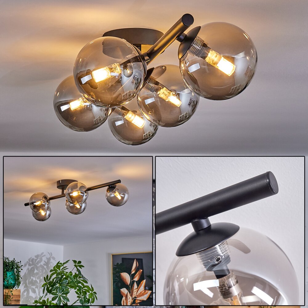 Plafonnier Chehalis Fumé, 5 lumières main product photo