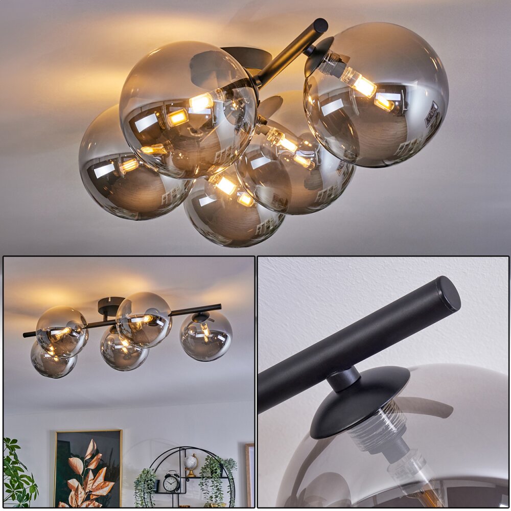 Plafonnier Chehalis Fumé, 5 lumières main product photo