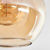 Plafonnier - Verre Koyoto Écru, Noir, 4 lumières
