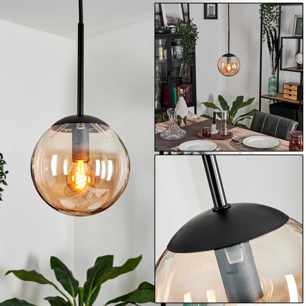 Suspension - Verre Gastor Ambre, 1 lumière main product photo