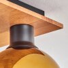 Plafonnier - Verre Koyoto Écru, Noir, 4 lumières