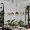 Suspension - Verre Gastor Chrome, Clair, Fumé, 4 lumières