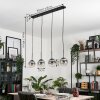 Suspension - Verre Gastor Chrome, Clair, Fumé, 4 lumières