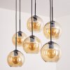 Suspension - Verre Koyoto Ambre, 6 lumières