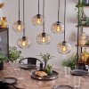 Suspension - Verre Apedo Ambre, Clair, 6 lumières