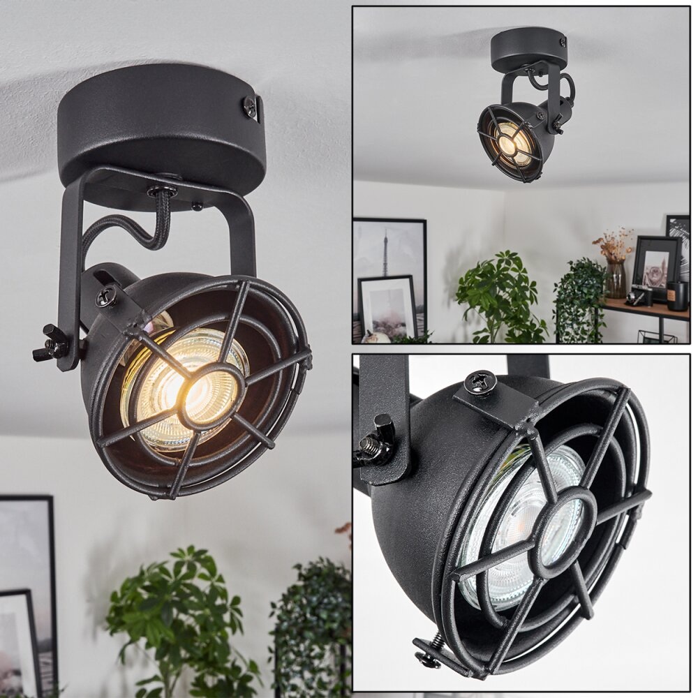 Plafonnier Jonsered LED Noir, 1 lumière main product photo