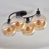 Plafonnier - Verre Koyoto Ambre, 4 lumières