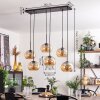 Suspension - Verre Apedo Ambre, 6 lumières