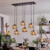 Suspension - Verre Apedo Ambre, 6 lumières