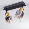 Plafonnier Leteque Noir, 2 lumières