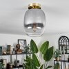 Plafonnier - Verre Apedo Laiton, 1 lumière