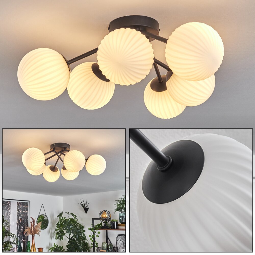 Plafonnier Chehalis Blanc, 6 lumières main product photo