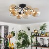 Plafonnier Chehalis Ambre, Clair, 6 lumières Plafonnier Chehalis Ambre, Clair, 6 lumières
