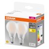 OSRAM CLASSIC A Lot de 2 LED E27 6,5 Watt 2700 Kelvin 806 Lumen