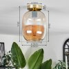 Plafonnier - Verre Apedo Laiton, 1 lumière