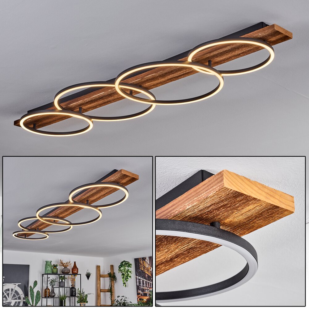 Plafonnier Pompu LED Écru, Noir, 1 lumière main product photo