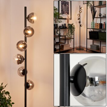 Lampadaire - Verre Remaisnil Noir, 6 lumières Lampadaire - Verre Remaisnil Noir, 6 lumières