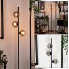Lampadaire - Verre Remaisnil Noir, 3 lumières