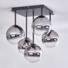 Plafonnier - Verre Chehalis Clair, Fumé, 5 lumières Plafonnier - Verre Chehalis Clair, Fumé, 5 lumières