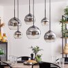 Suspension - Verre Koyoto Clair, Fumé, 6 lumières